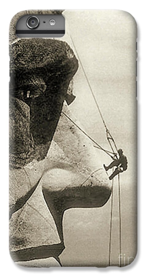 Abraham Lincoln iPhone 7 Plus Case featuring the photograph The construction of The Mount Rushmore National Memorial, detail of Abraham Lincoln,1928 by American School