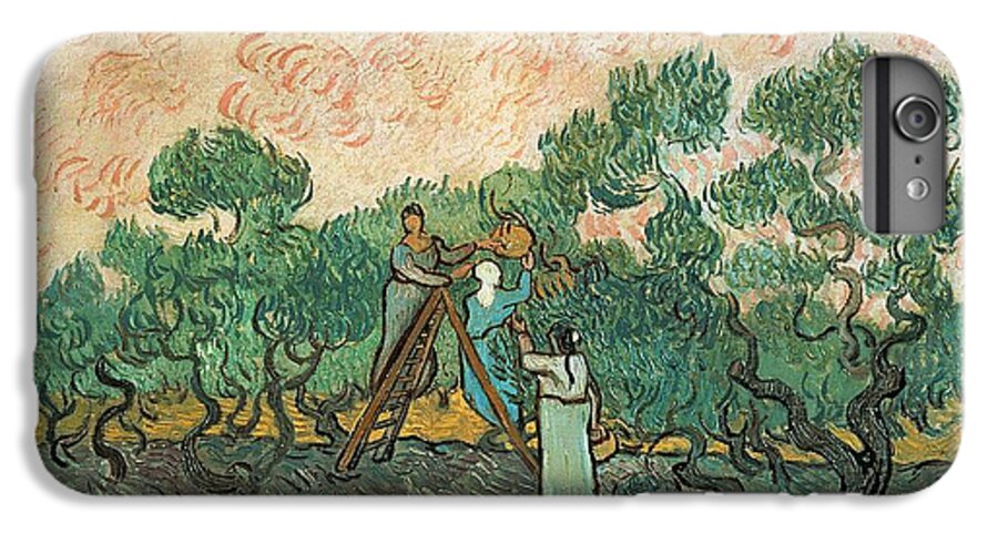 The iPhone 7 Plus Case featuring the painting The Olive Pickers by Vincent van Gogh