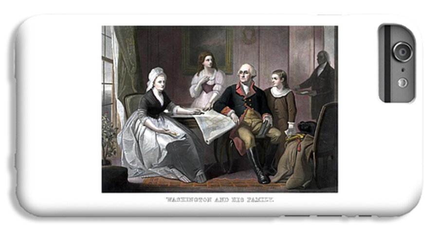 George Washington iPhone 7 Plus Case featuring the painting Washington And His Family by War Is Hell Store