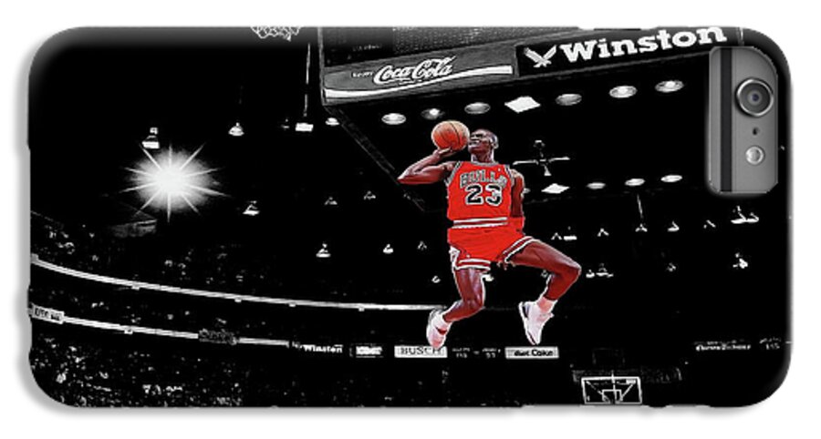 Michael Jordan iPhone 7 Plus Case featuring the mixed media Air Jordan by Brian Reaves