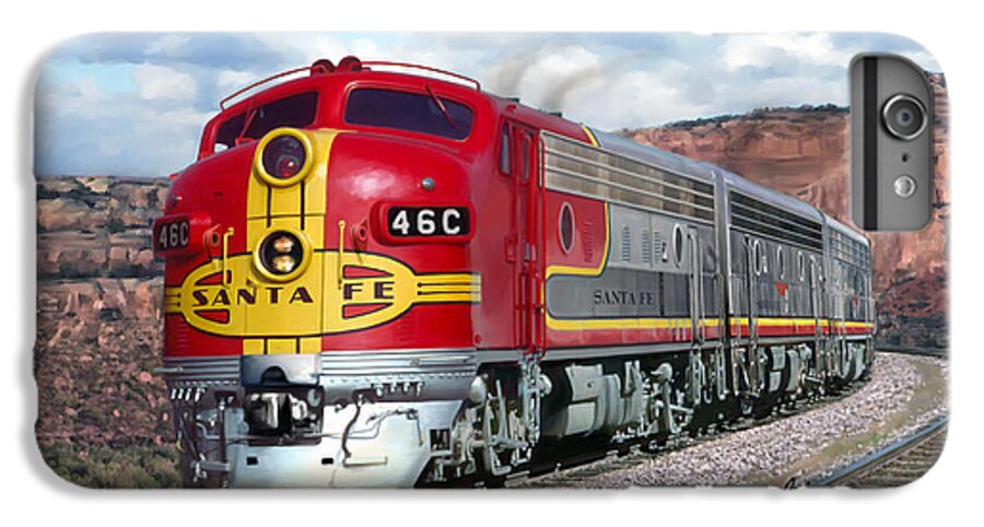 Train iPhone 7 Plus Case featuring the painting The Super Chief by Mark Karvon