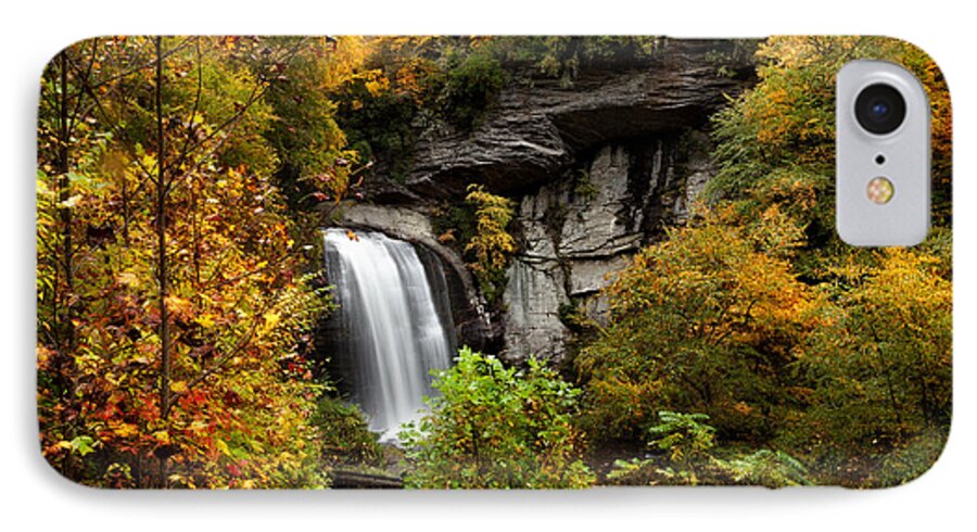 Autumn Foliage iPhone 8 Case featuring the photograph Autumn At Looking Glass Falls by Deborah Scannell