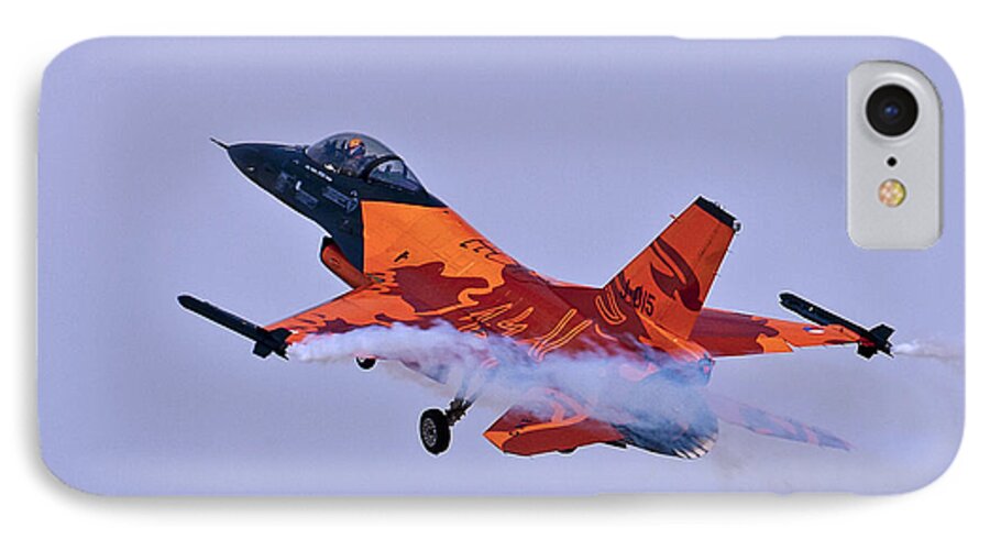 F16am Fighting Falcon iPhone 8 Case featuring the photograph F-16AM fighting Falcon #1 by Paul Scoullar