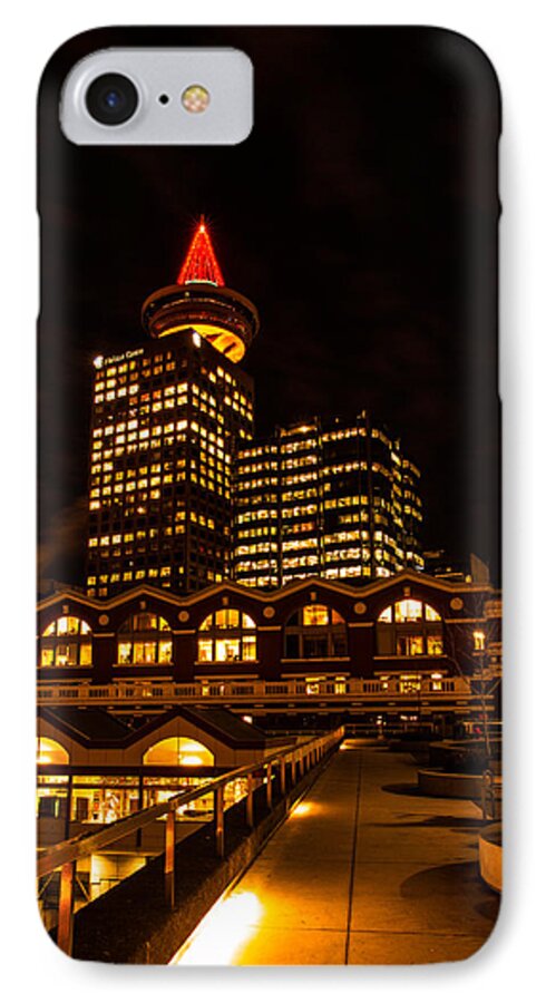 2013 iPhone 8 Case featuring the photograph Harbour Centre Christmas Tree #1 by Haren Images- Kriss Haren