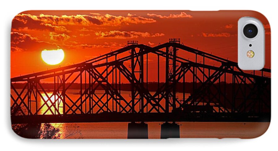 Mississippi iPhone 8 Case featuring the photograph Mississippi River Bridge at Natchez #1 by Jim Albritton