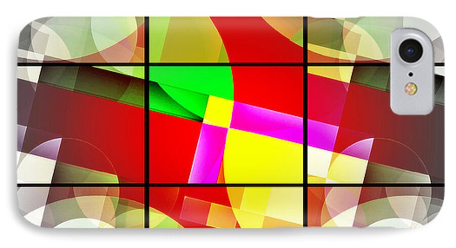 Geometric Art iPhone 8 Case featuring the digital art Mod 123 by Aurelio Zucco