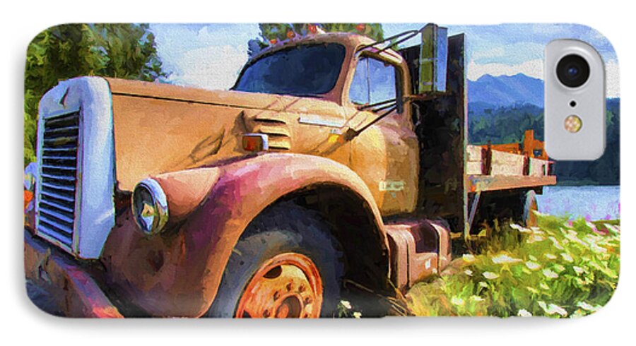 Flowers iPhone 8 Case featuring the painting Moose Pass Limo by David Wagner