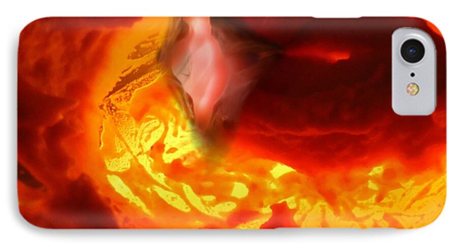Pele iPhone 8 Case featuring the mixed media Pele Goddess of Fire and Volcanoes by Steed Edwards