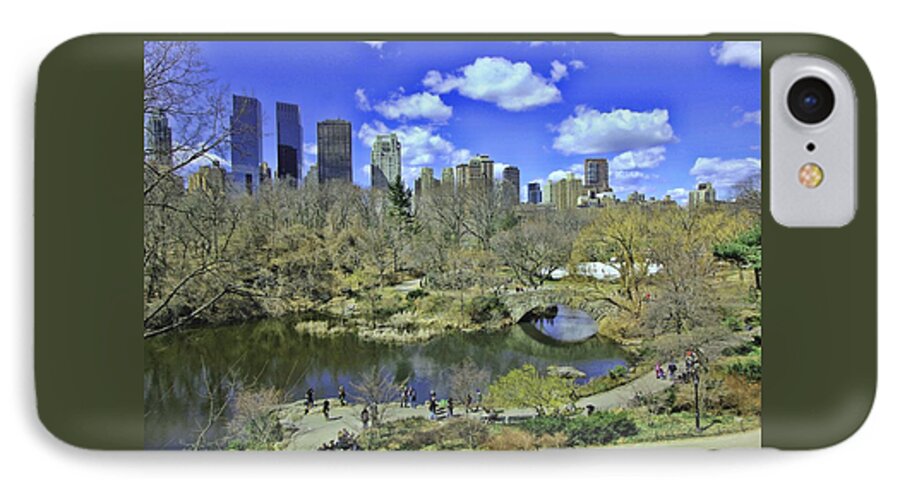 Park iPhone 8 Case featuring the photograph Springtime in Central Park by Allen Beatty