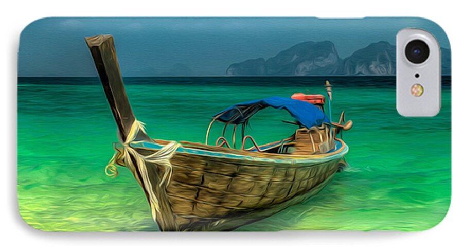 Boat iPhone 8 Case featuring the photograph Thai Longboat #2 by Adrian Evans