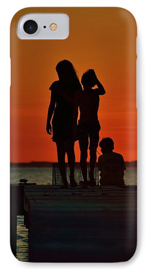 Beach Bum Pics Photographs iPhone 8 Case featuring the photograph Time with Friends #1 by Billy Beck