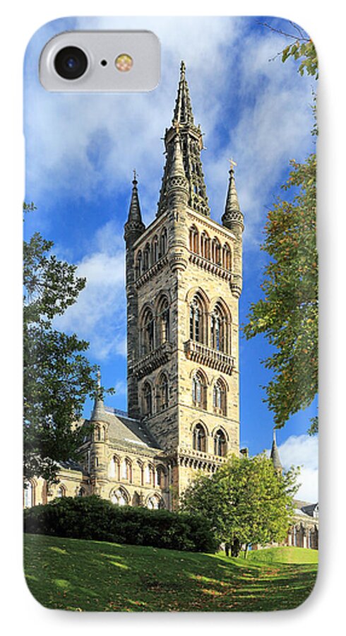  iPhone 8 Case featuring the photograph University of Glasgow #1 by Grant Glendinning