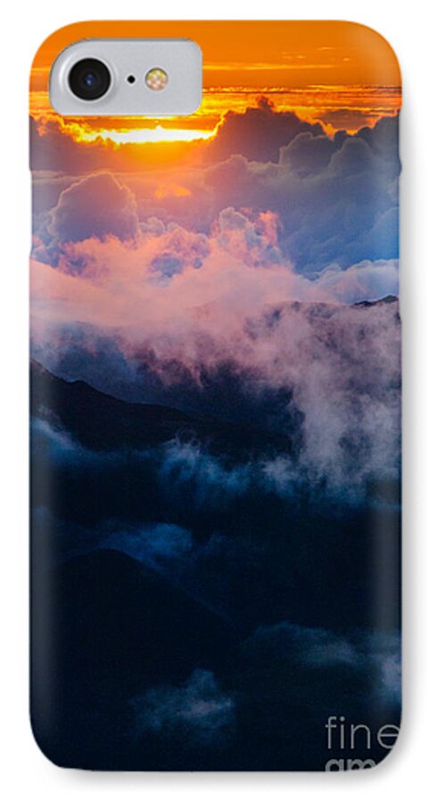 Haleakala National Park iPhone 8 Case featuring the photograph Clouds at sunrise over Haleakala Crater Maui Hawaii USA #10 by Don Landwehrle