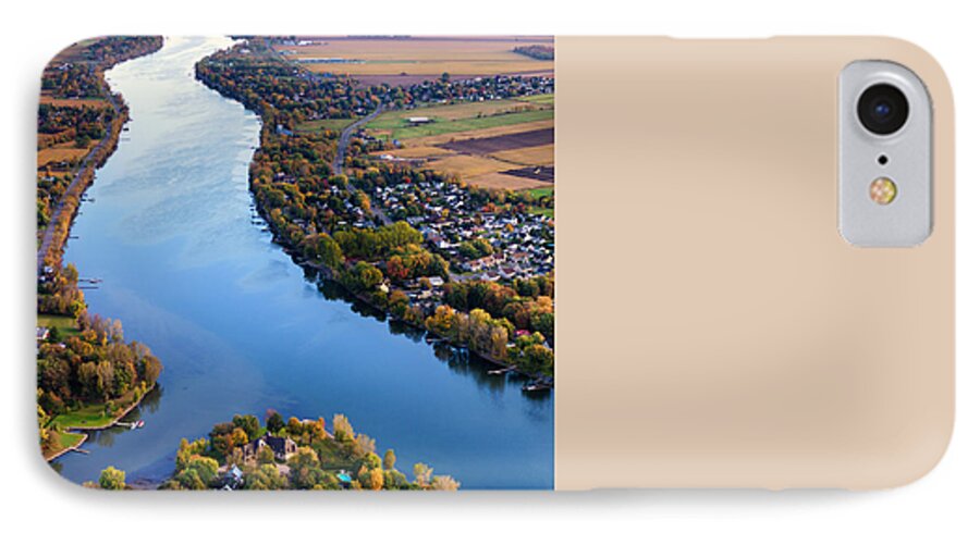 Birds Eye View iPhone 8 Case featuring the photograph Carignan Quebec Canada #2 by Laurent Lucuix