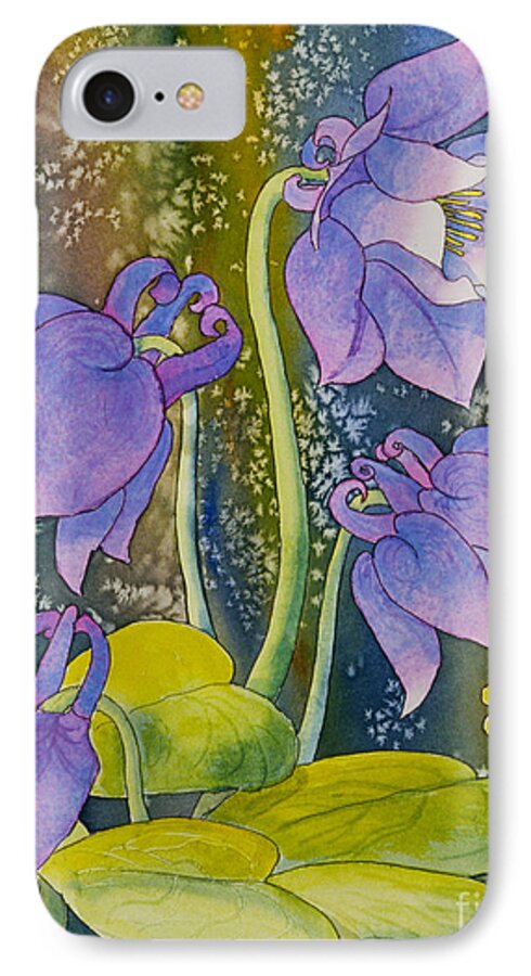 Columbine iPhone 8 Case featuring the painting Columbine #1 by Teresa Ascone
