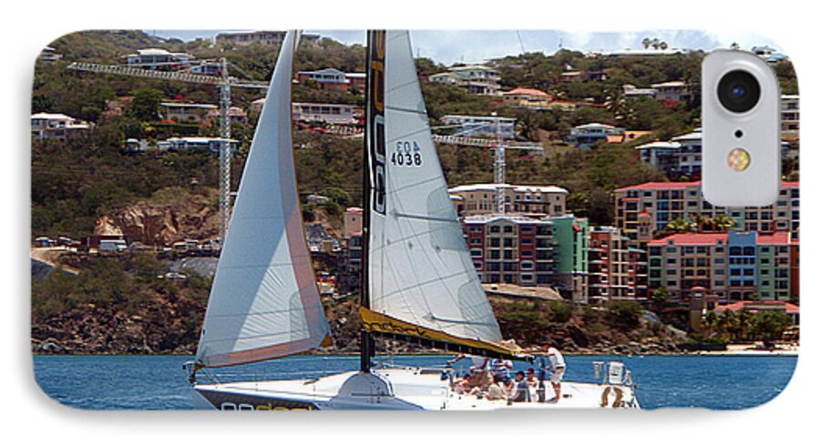 Sailing iPhone 8 Case featuring the photograph Racing at St. Thomas 1 #2 by Tom Doud