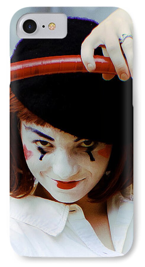 Abstract iPhone 8 Case featuring the photograph The Mime #2 by Michael Nowotny