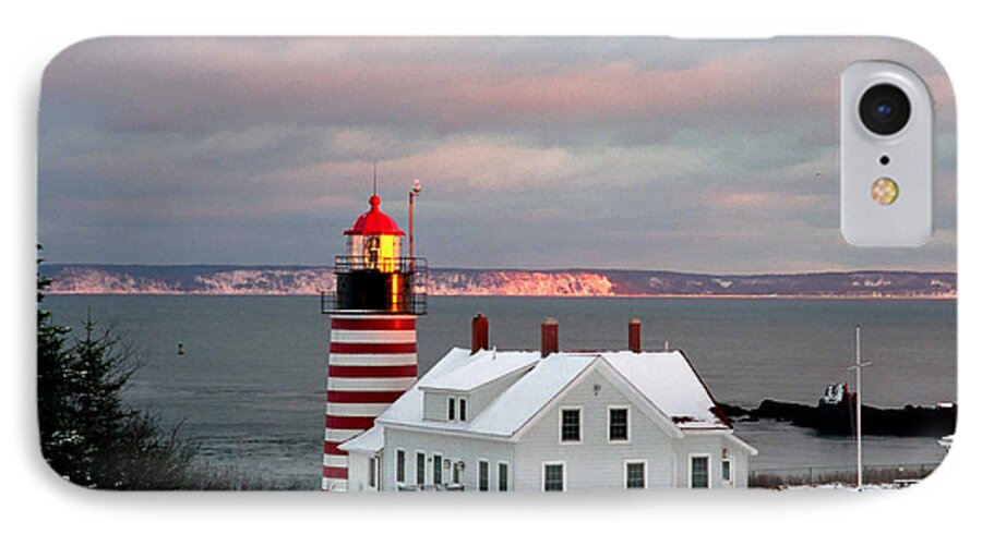 Quoddy Head Lighthouse iPhone 8 Case featuring the photograph West Quoddy Head Lighthouse #2 by Alana Ranney