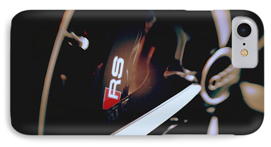2014 iPhone 8 Case featuring the photograph 2014 Audi RS7 Brake and Wheel by Shehan Wicks