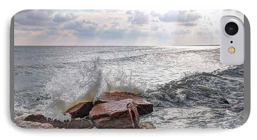 Texas Gulf Coast iPhone 8 Case featuring the photograph Quintana Jetty #2 by Savannah Gibbs