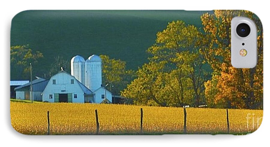 Shennandoah Valley Farm Life iPhone 8 Case featuring the photograph Fall Barn by Tracy Rice Frame Of Mind