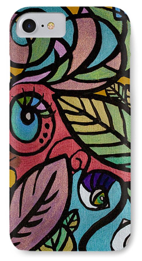 Painting Of A Girl And Her Bird In Danger iPhone 8 Case featuring the painting A Girl and her Bird by Jaime Haney