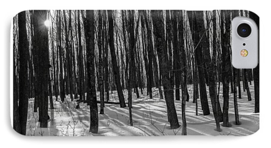 Monochrome Landscape iPhone 8 Case featuring the photograph A Long Winter's Day by Dan Hefle