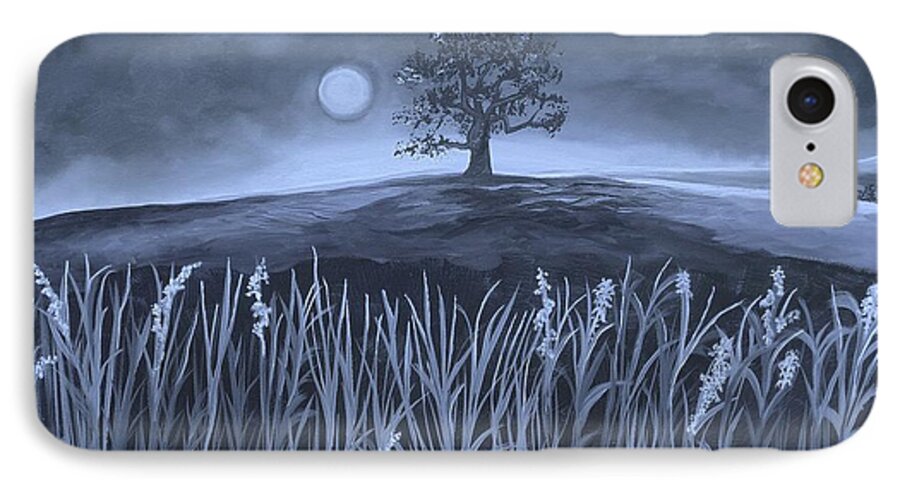 Plains iPhone 8 Case featuring the painting A Night At The Plains by Nereida Rodriguez