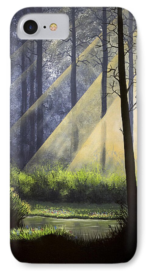 Landscape iPhone 8 Case featuring the painting A Quiet Place by Jack Malloch