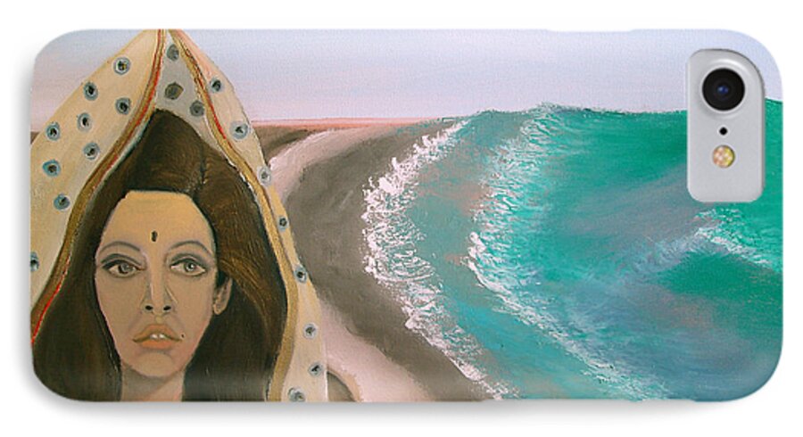 Tradition iPhone 8 Case featuring the painting A Rani's Paradise by Saad Hasnain