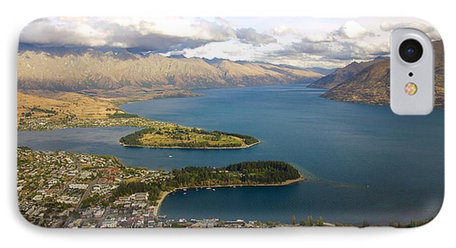New Zealand iPhone 8 Case featuring the photograph Above Queenstown by Stuart Litoff