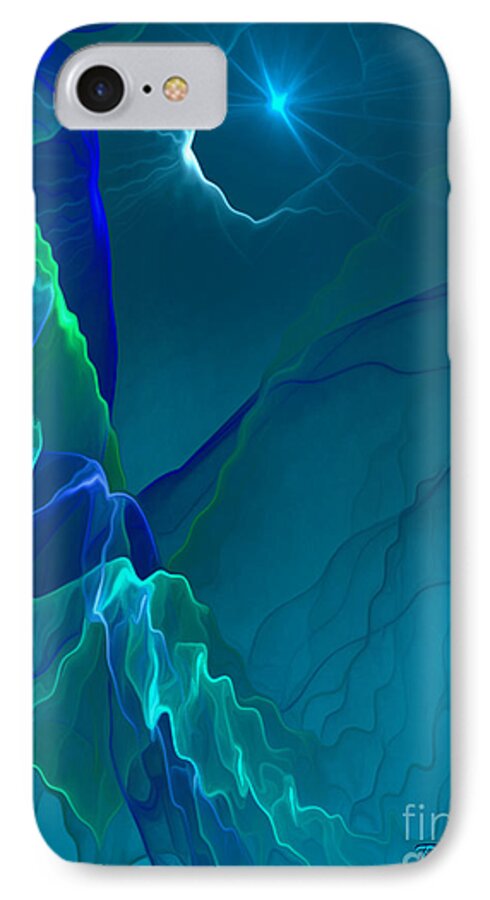 Abstract Night iPhone 8 Case featuring the digital art Abstract night - digital art by Giada Rossi by Giada Rossi