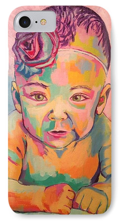 Andie Norris iPhone 8 Case featuring the painting Andie by Janice Westfall