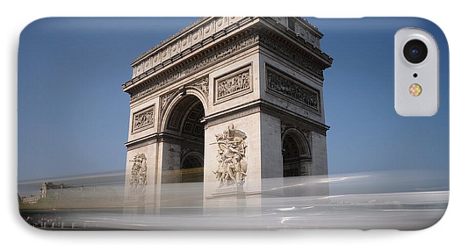 Travel iPhone 8 Case featuring the photograph Arc de Triomphe by Jeremy Voisey