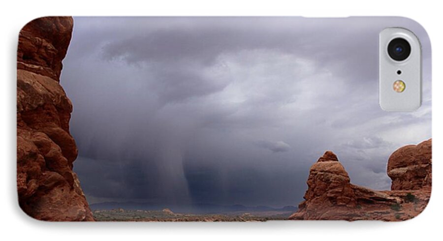 Arches National Monument iPhone 8 Case featuring the photograph Arches National Monument Moab by Suzanne Lorenz