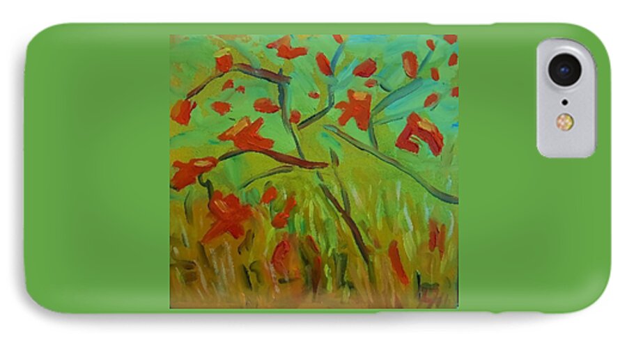 Autumn iPhone 8 Case featuring the painting Autumn Leaves by Francine Frank