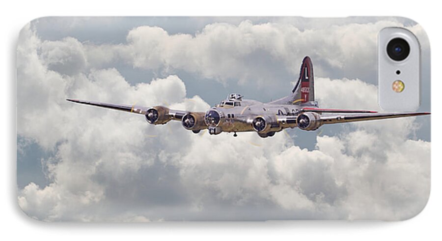 Aircraft iPhone 8 Case featuring the digital art B17- Yankee Lady by Pat Speirs