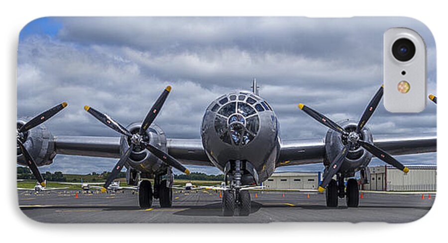 Plane iPhone 8 Case featuring the photograph B29 superfortress by Steven Ralser