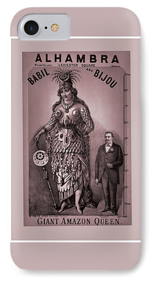 Babil And Bijou iPhone 8 Case featuring the digital art Babil And Bijou - Giant Amazon Queen by Maciek Froncisz