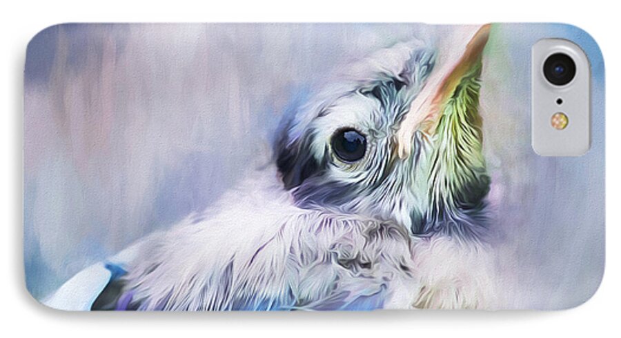 Baby Blue Jay iPhone 8 Case featuring the photograph Baby Blue Jay by Darren Fisher