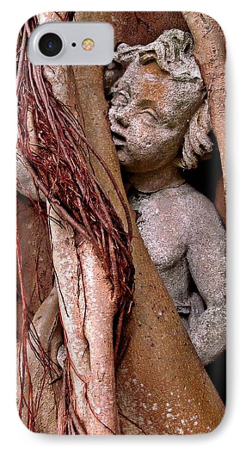 Banyan Tree iPhone 8 Case featuring the digital art Banyan Boy close up by Maria Huntley