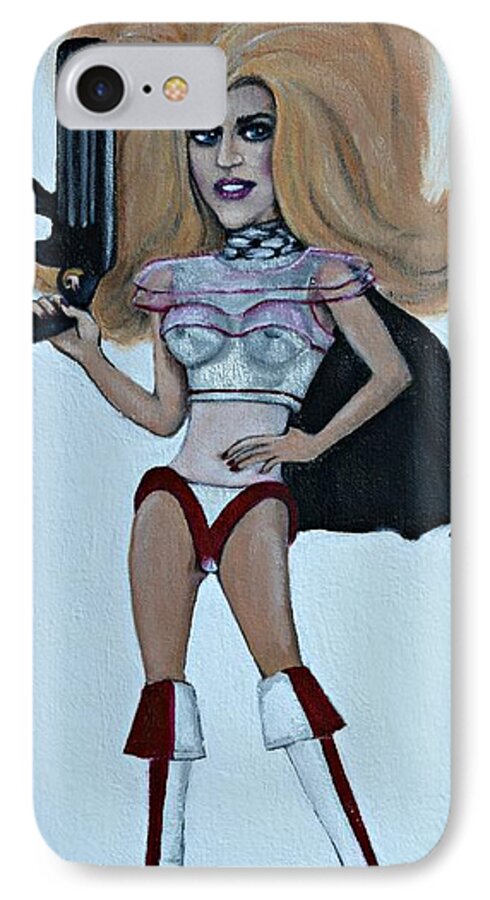Barbarella iPhone 8 Case featuring the painting Barbarella by Leandria Goodman