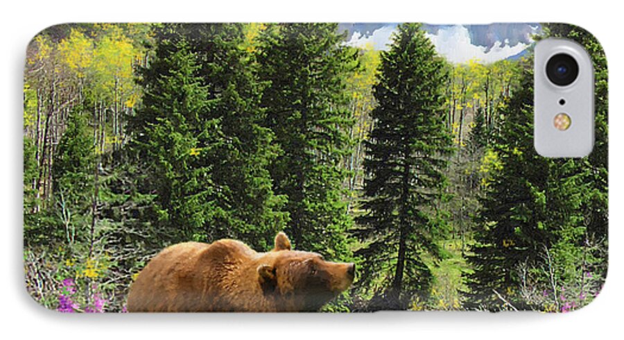 Bear Necessities Digital Painting By Doug Kreuger iPhone 8 Case featuring the painting Bear Necessities Ill by Doug Kreuger