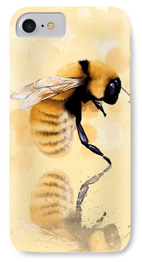 Bee iPhone 8 Case featuring the painting Bee by Veronica Minozzi