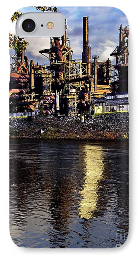 Bethlehem Steel iPhone 8 Case featuring the photograph Bethlehem Steel Reflections Two by Jacqueline M Lewis