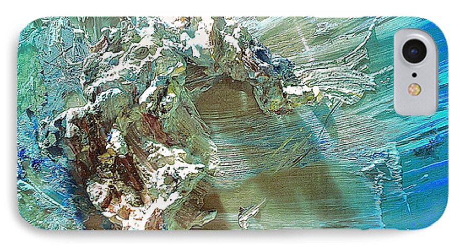 Artist Palette Prints iPhone 8 Case featuring the digital art Bleu comme le Danube by Delona Seserman