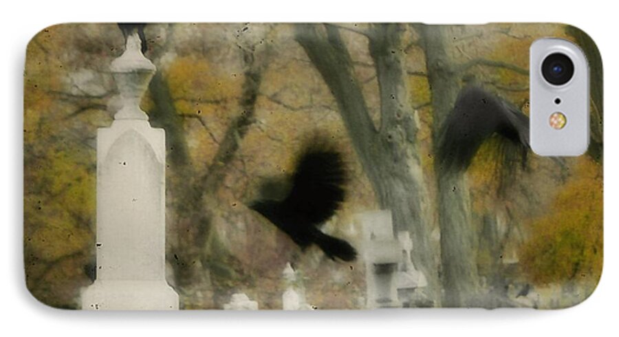 Motion iPhone 8 Case featuring the photograph Blur Of Crows by Gothicrow Images