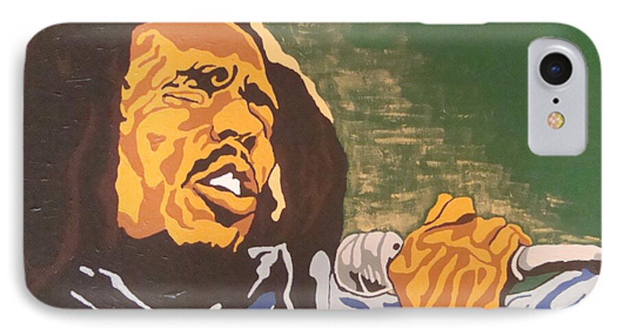 Bob Marley iPhone 8 Case featuring the painting Bob Marley by Rachel Natalie Rawlins