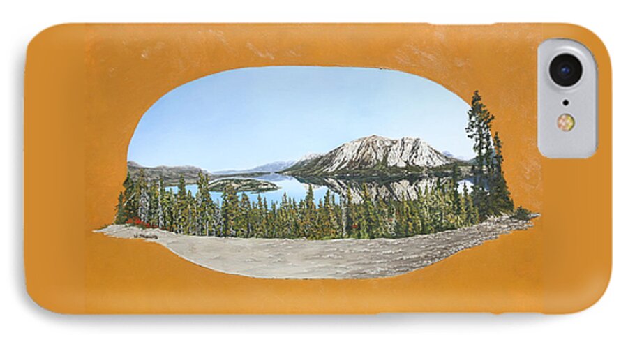 Landscape iPhone 8 Case featuring the painting Bove Island Alaska by Wendy Shoults