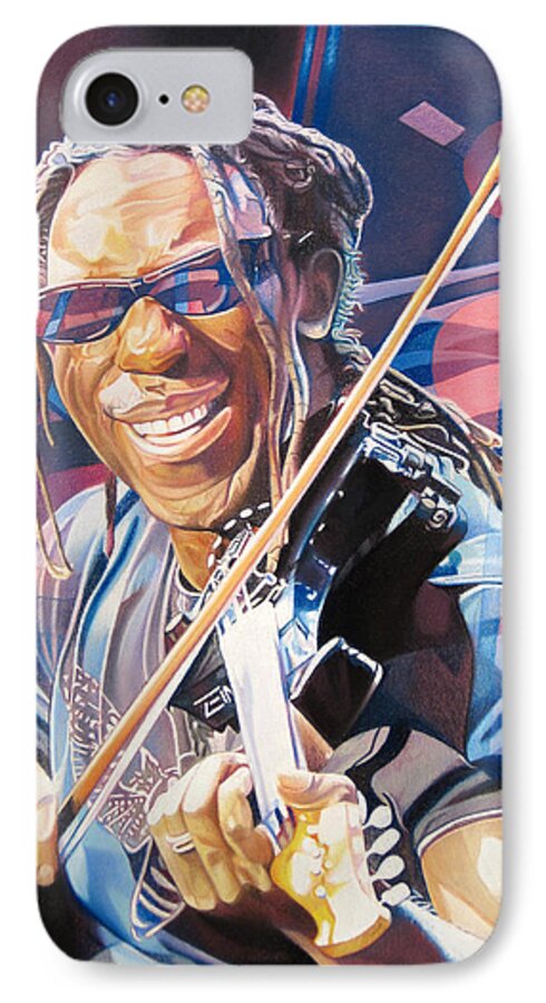 Boyd Tinsley iPhone 8 Case featuring the drawing Boyd Tinsley and 2007 Lights by Joshua Morton